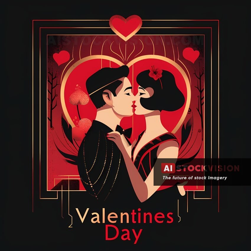vintage-art-deco-love-colorful-vector-for-valentines-day
