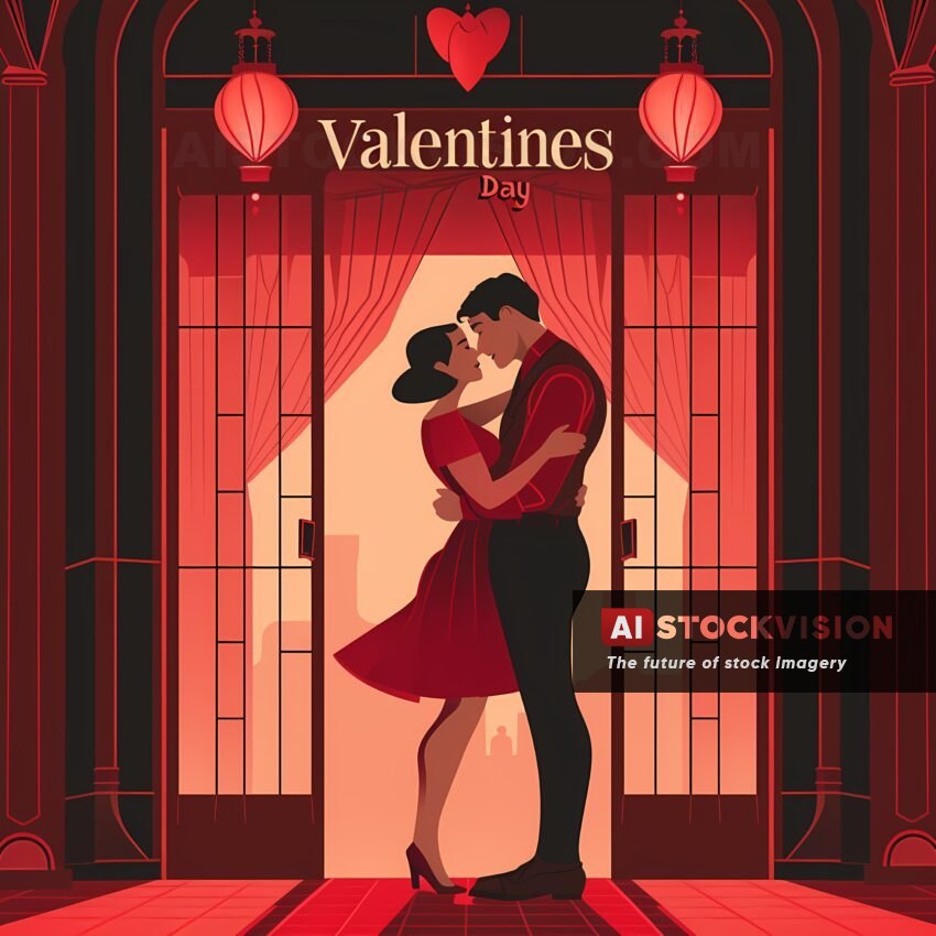 vintage-art-deco-love-colorful-minimalistic-valentines-day-vector